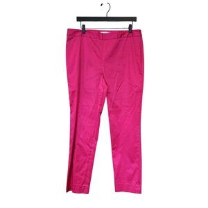 RSVP By Talbots Womens Hot Pink Straight-Leg Pants Size 12